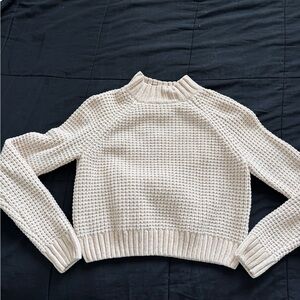 Cozy Cream Knit Cropped Sweater